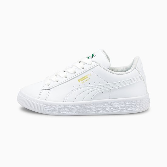 Puma Basket Classic XXI Little Joggesko Jente Hvite Hvite | OK7954283