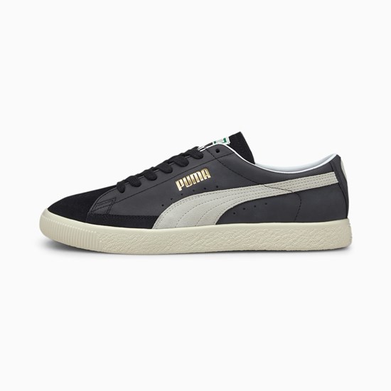 Puma Basket VTG Joggesko Herre Svarte Hvite | FS6512380