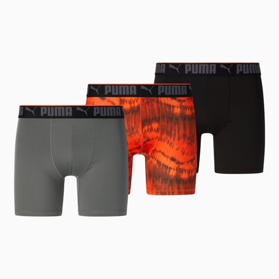 Puma Bokser Briefs [3 Pack] Briefs Herre Oransje Svarte | 039XKAWUQ