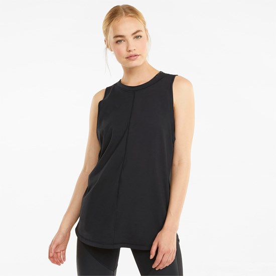 Puma CLOUDSPUN High Neck Trenings Tank Tops Dame Svarte | FD9165472