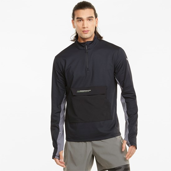 Puma COOLADAPT Half-Zip Løpetopp Herre Svarte | CJ0567832