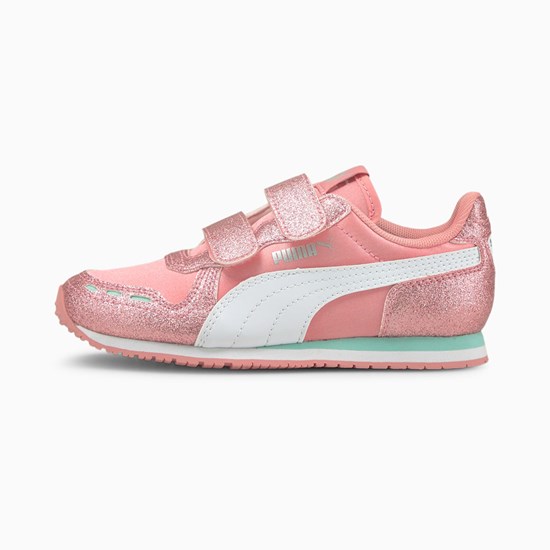 Puma Cabana Racer Glitz Ac Ps Basketsko Jente Hvite | 201LSUIDQ