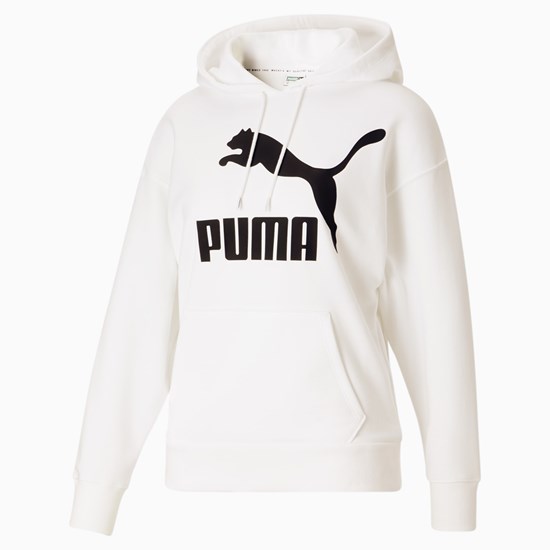 Puma Classics Logo Hettegensere Dame Hvite Svarte | 593GLQTAU