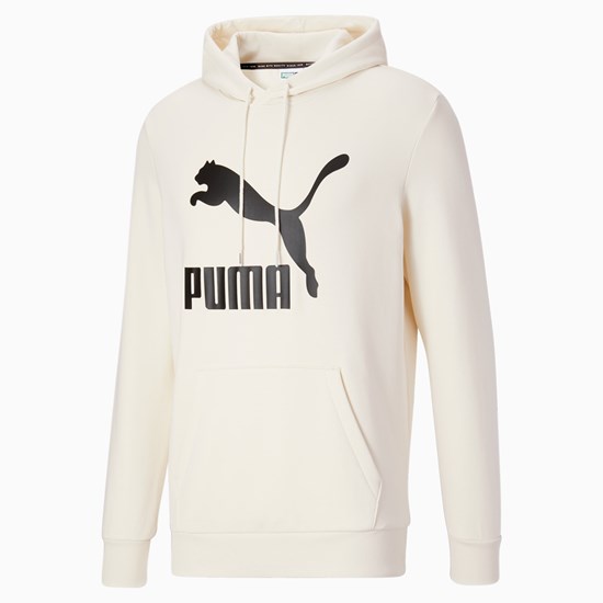 Puma Classics Logo Hoodie FL Hettegensere Herre Ivory Glow | 930CDIAPH