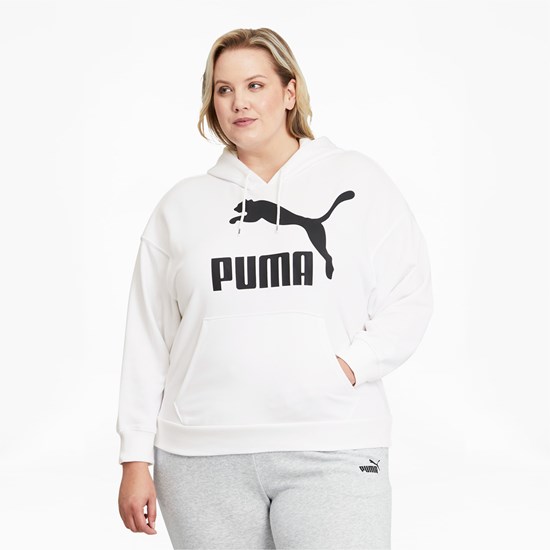 Puma Classics Logo PL Hettegensere Dame Hvite Svarte | 952QWRNDG