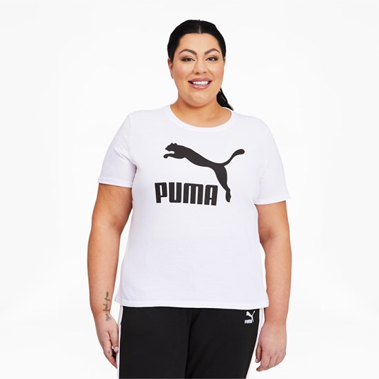 Puma Classics Logo PL Løpe Tskjorte Dame Hvite | 534YUTDRP