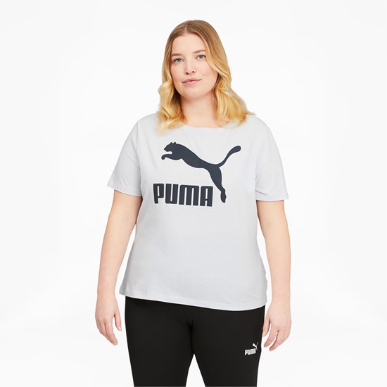 Puma Classics Logo PL Løpe Tskjorte Dame Arctic Ice | 589ETRGKS