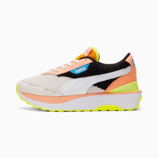 Puma Cruise Rider Cuddle Joggesko Dame Hvite Svarte | UF1702953