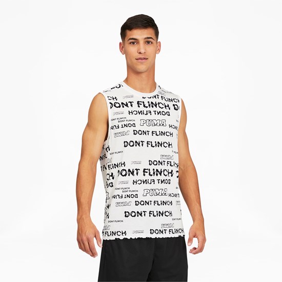 Puma Don't Flinch Basketball Singlet Herre Hvite | CU3647591