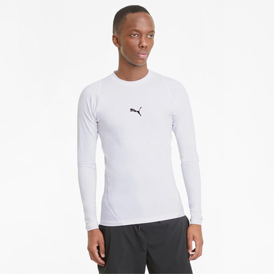 Puma EXO-ADAPT Long Sleeve Løpe Tskjorte Herre Hvite | 964OULCQJ