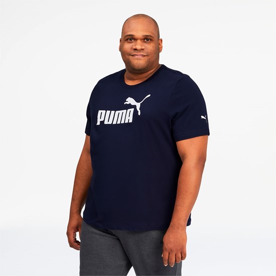 Puma Essentials Logo BT Løpe Tskjorte Herre Peacoat | 820LHTYNC