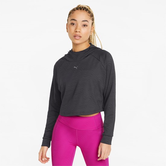 Puma Flawless Pullover Trenings Hettegensere Dame Svarte | 947ESGRAY