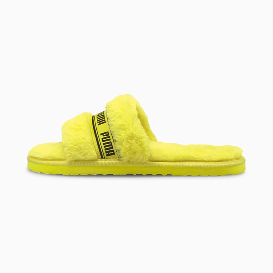 Puma Fluff Badesandaler Dame Gul Svarte | GS1946370