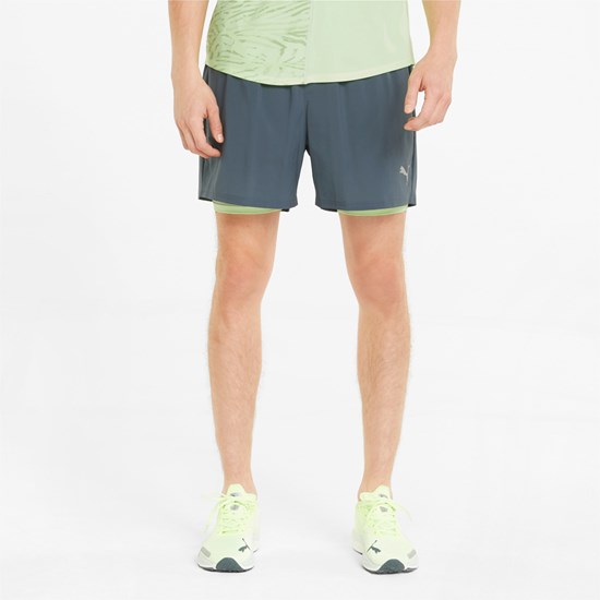 Puma Graphic 2-In-1 5” Jogge Shorts Herre Mørke Lyse | WJ2395678