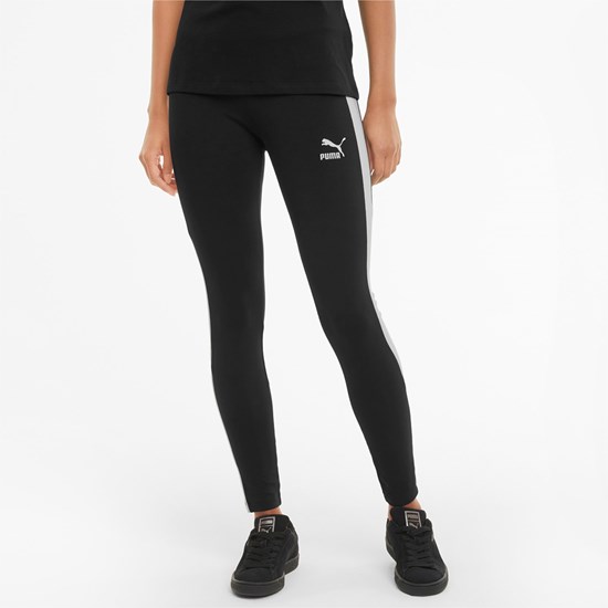 Puma Iconic T7 Leggings Dame Svarte | 962NMAHJZ