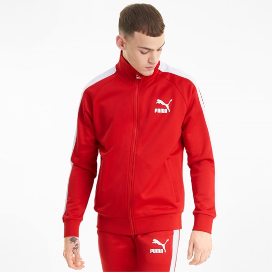 Puma Iconic T7 Track Jakke Herre Rød | 184KFTUSO