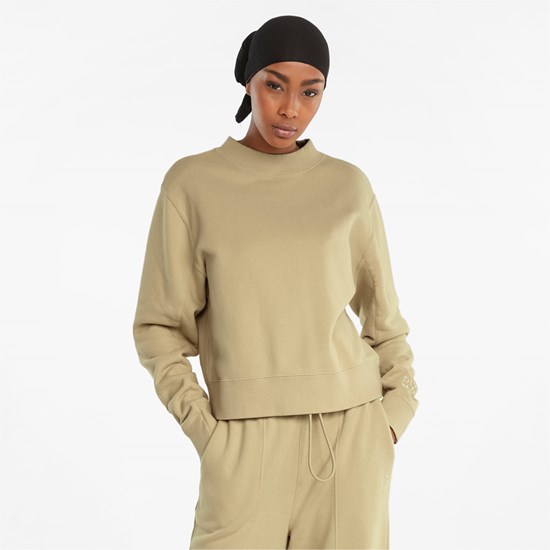 Puma Infuse Crew Neck Gensere Dame Pebble | UV4635780