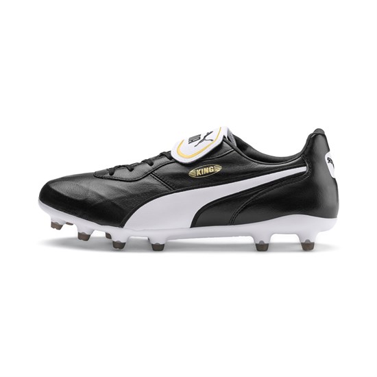 Puma King Top FG Fotballsko Dame Svarte Hvite | LD0279368