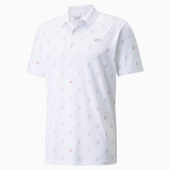 Puma MATTR Moving Day Golf Polo T Skjorte Herre Hvite Oransje | 023MCBJHO