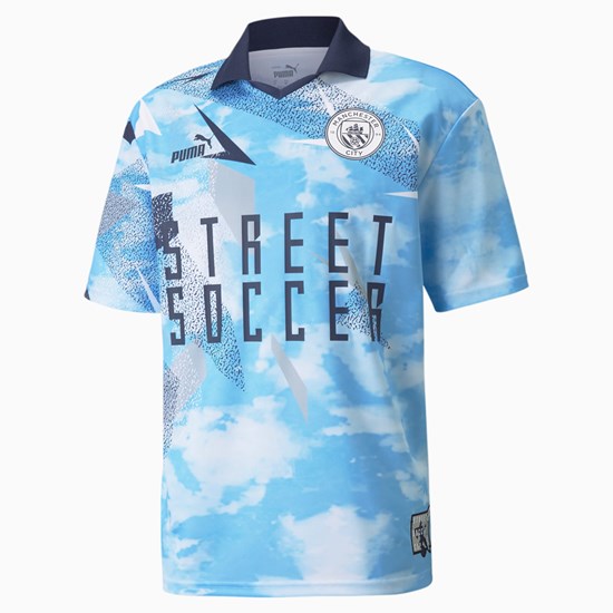 Puma Man City Street Soccer Soccer Jersey Herre Lyse Blå | 038QMISYF