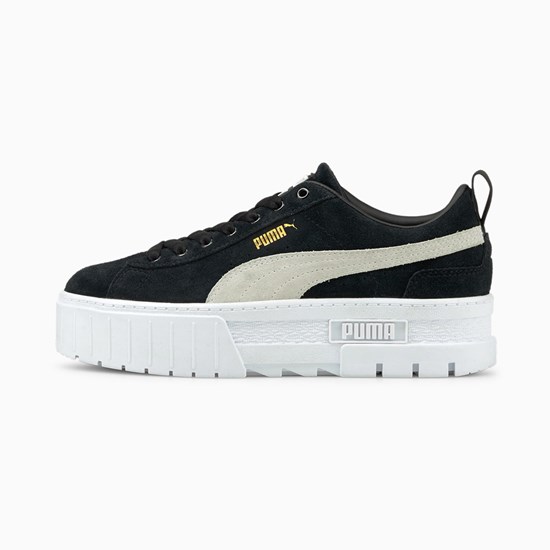 Puma Mayze Joggesko Dame Svarte Hvite | ZI6390725