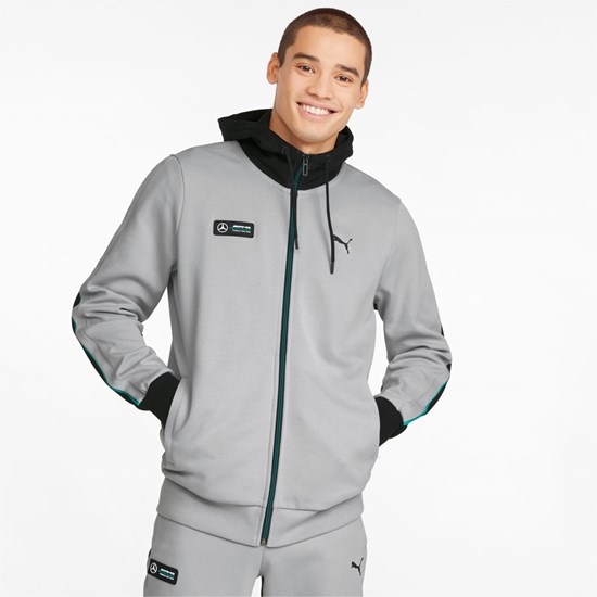 Puma Mercedes F1 Hette Sweat Jakke Herre Sølv | 043FKHSVW