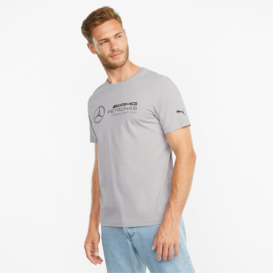 Puma Mercedes F1 Logo Løpe Tskjorte Herre Sølv | 749UCGLFH