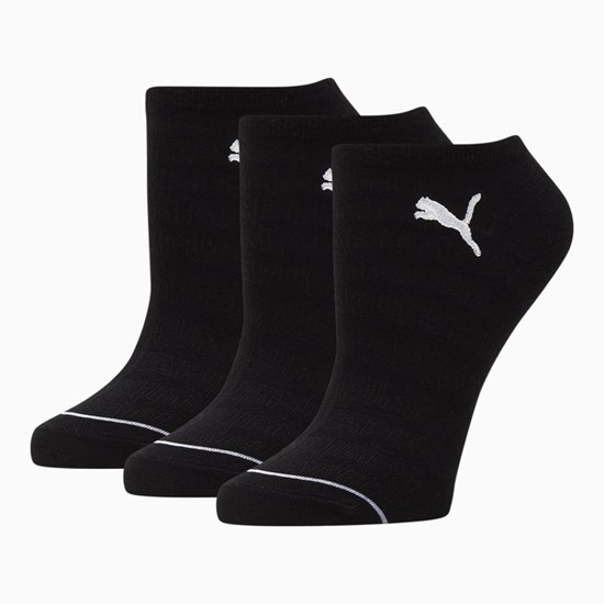 Puma No Show Socks [3 Pack] Sokker Dame Svarte Hvite | VI4213058