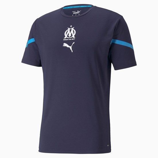 Puma OM Prematch Jersey Herre Peacoat / Bleu Azur | 368HDCROI