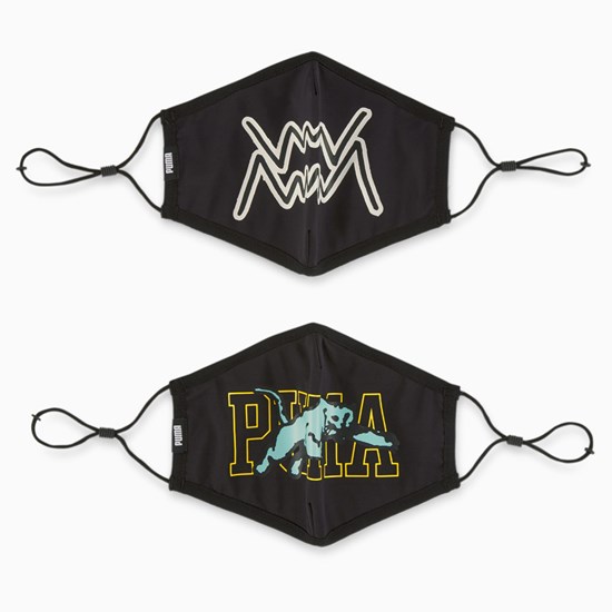 Puma PUMA Face Mask (Set of 2) Mask Herre Svarte | 408RJYASW