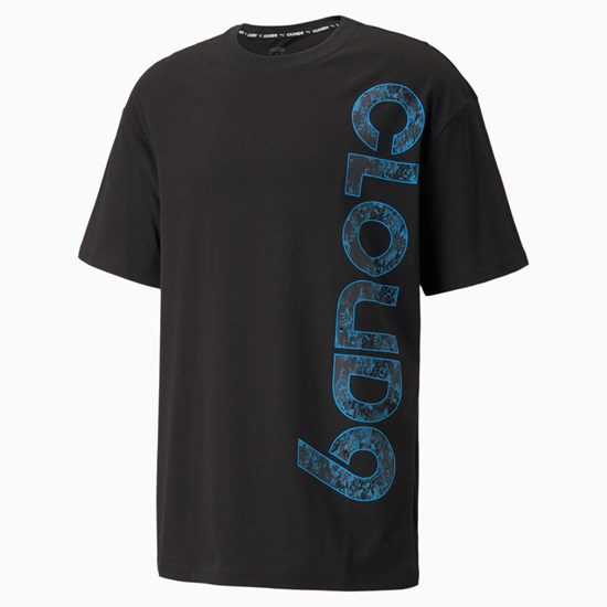 Puma PUMA x CLOUD9 Big Logo Esports Løpe Tskjorte Herre Svarte | 193NRGYSL