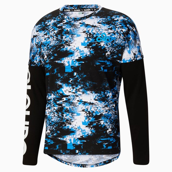 Puma PUMA x CLOUD9 Printed Graphic Long Sleeve Esports Løpe Tskjorte Herre Hvite Svarte | 563BIAKRC