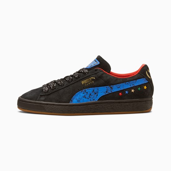 Puma PUMA x DC Justice League Suede JR Joggesko Gutt Svarte | MT5034762