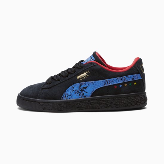 Puma PUMA x DC Justice League Suede Little Joggesko Gutt Svarte | DE2395610