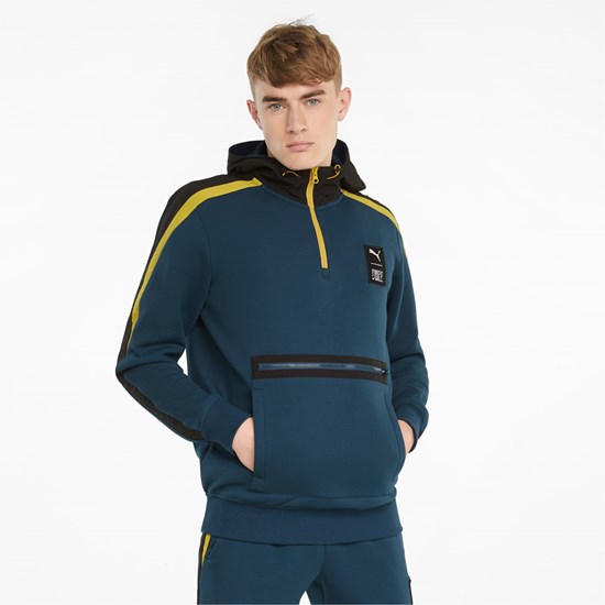 Puma PUMA x FIRST MILE Double Knit Hettegensere Herre Blå | 394HRFMSW