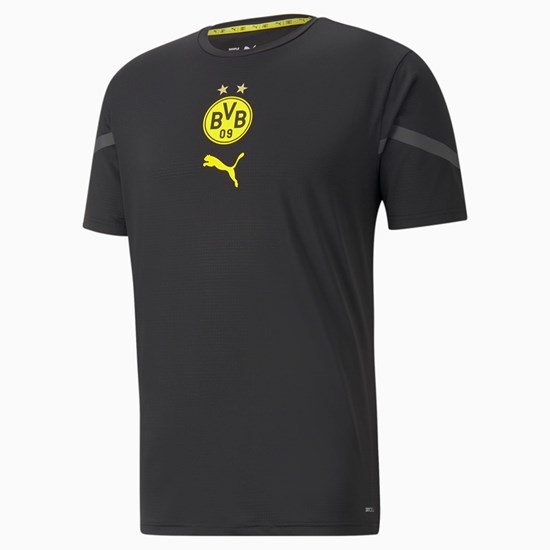 Puma PUMA x First Mile BVB Prematch Jersey Herre Svarte | 204QUYLAT