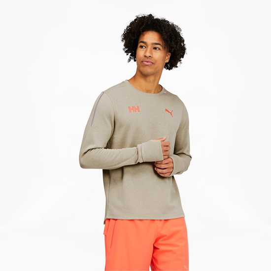 Puma PUMA x HELLY HANSEN Long Sleeve Løpe Tskjorte Herre Grønn | 251QWKYZN