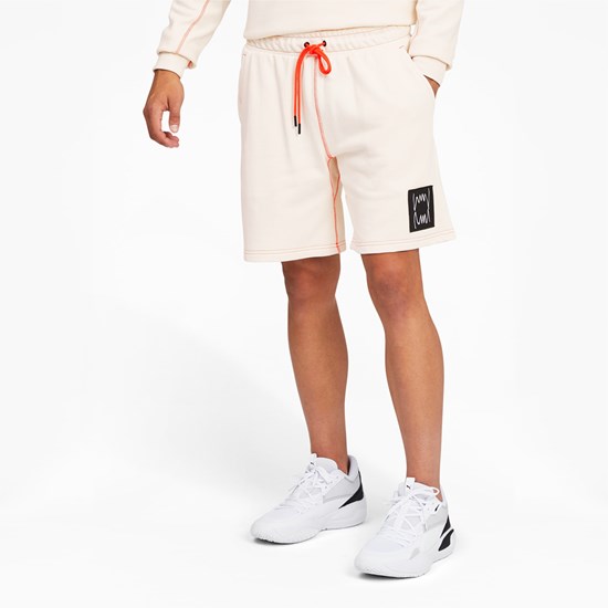 Puma Pivot Basketball Shorts Herre Hvite | KO0847319