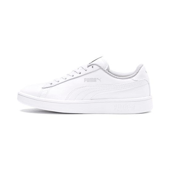 Puma Puma Smash V2 Lær Jr Joggesko Gutt Hvite Hvite | ZA1769204