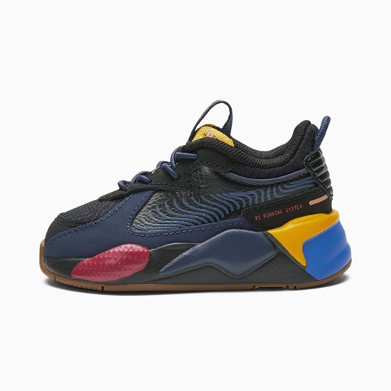 Puma RS-X Global Futurism Toddler Joggesko Gutt Svarte | QV9018672