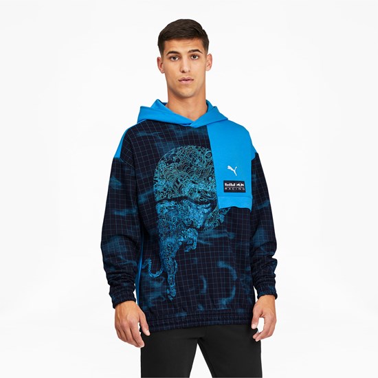 Puma Red Bull Racing Printed Hettegensere Herre Bleu Azur | 719ZONWML