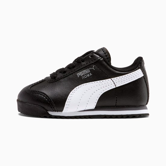 Puma Roma Basic Toddler Joggesko Gutt Svarte Hvite Sølv | FY8035612