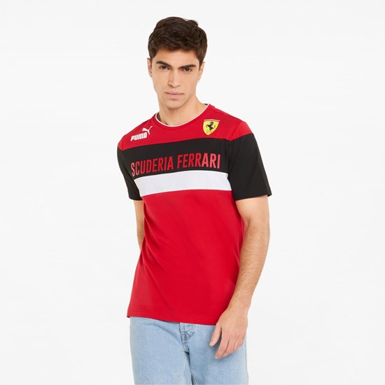 Puma Scuderia Ferrari Race SDS Løpe Tskjorte Herre Rosso Corsa | 384KHBSLN