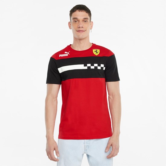 Puma Scuderia Ferrari Race SDS Løpe Tskjorte Herre Rosso Corsa | 437QFWNUE