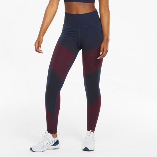 Puma Seamless High Liv 7/8 Trenings Leggings Dame Spellbound / Sunblaze | 450ZTQXKJ