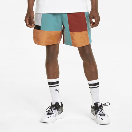 Puma Signature Basketball Shorts Herre Blå | MC9057486