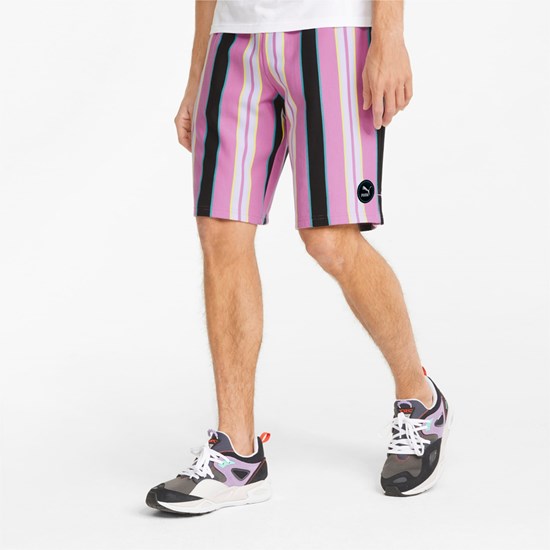 Puma Sportswear by PUMA Printed Longline Shorts Herre Hvite | RQ9548702