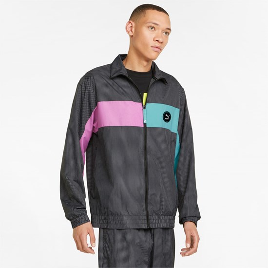 Puma Sportswear by PUMA Woven Jakke Herre Svarte | 692UQZSLG