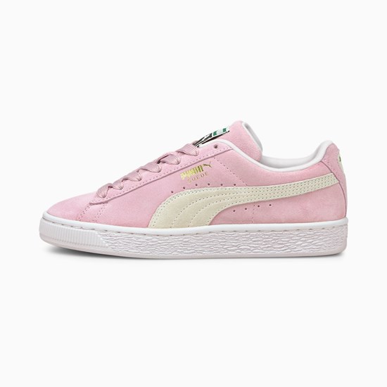 Puma Suede Classic XXI JR Joggesko Gutt Rosa Hvite | KX1053879