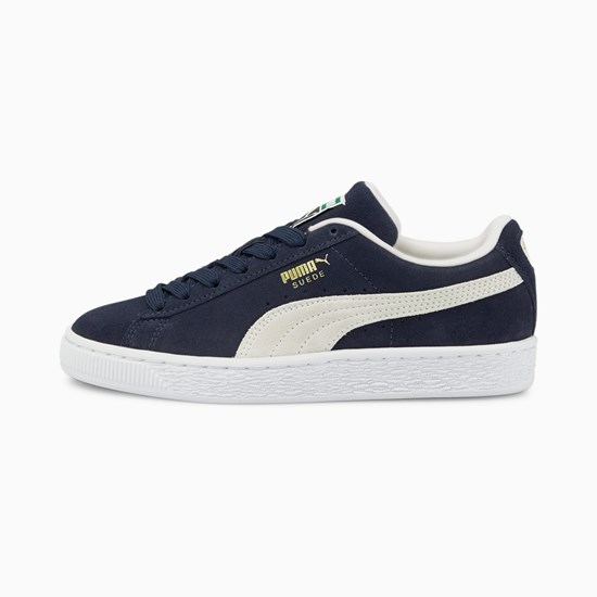 Puma Suede Classic XXI JR Joggesko Gutt Hvite | ZV4837692